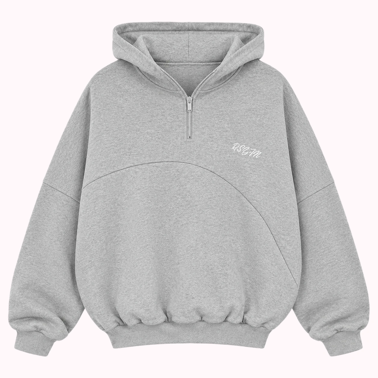 Heather Grey Half-Zip Hoodie