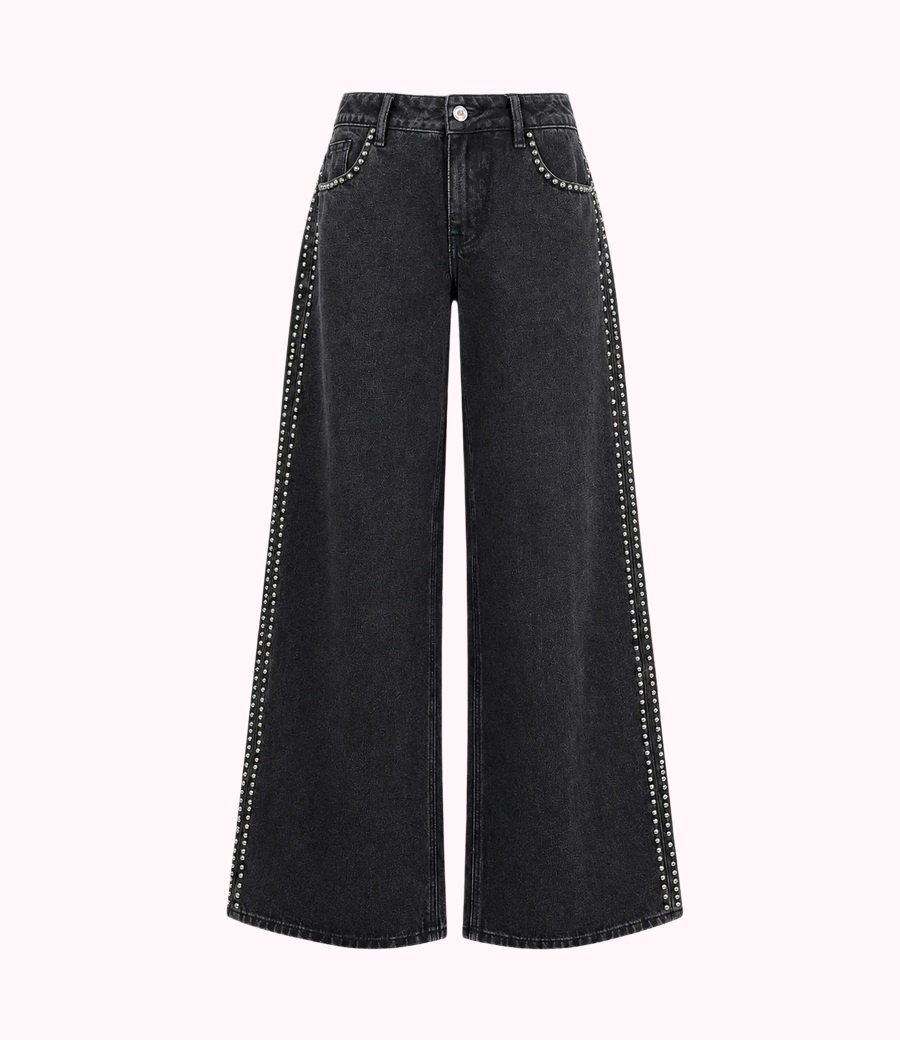 Black Wide-Leg Jeans