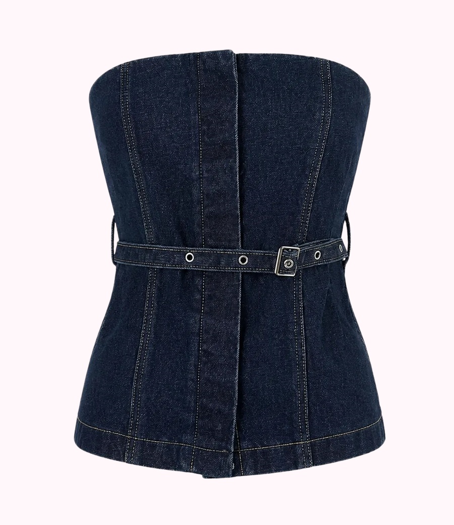 Strapless Denim Top