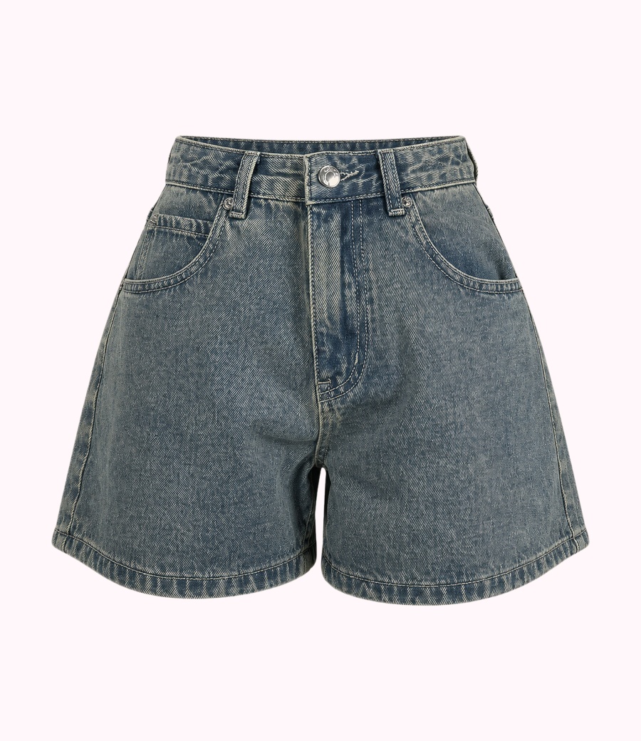 Vintage Wash Denim Shorts