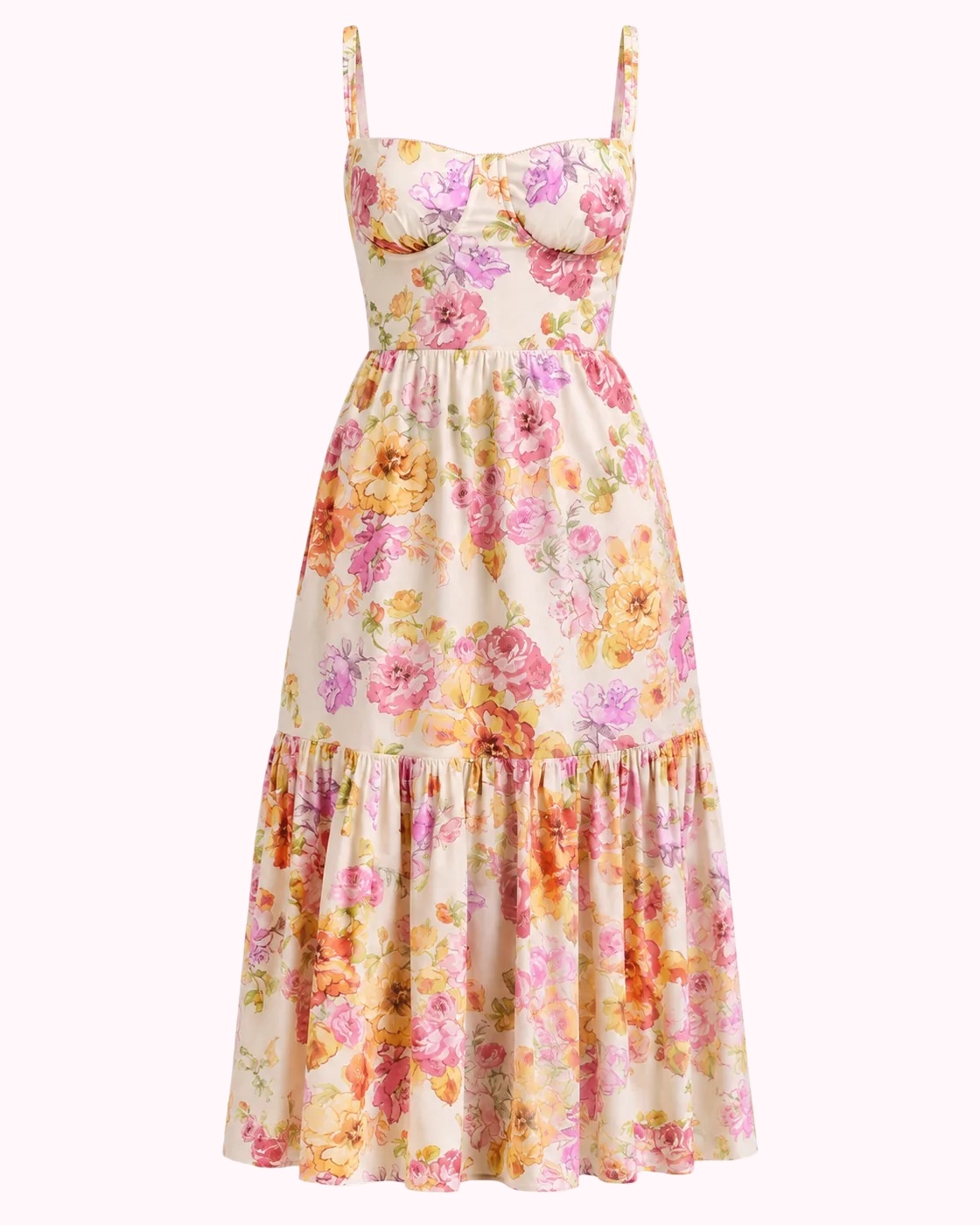Floral Tie-Strap Maxi Dress
