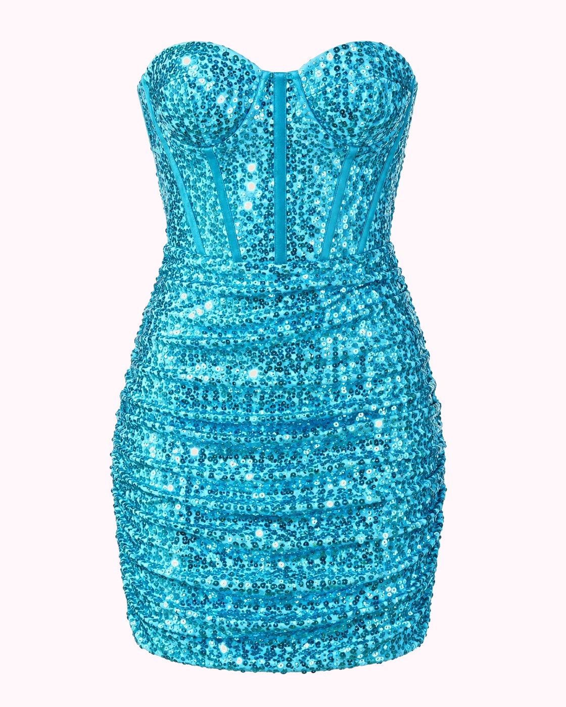 Blue Sequin Party Dress