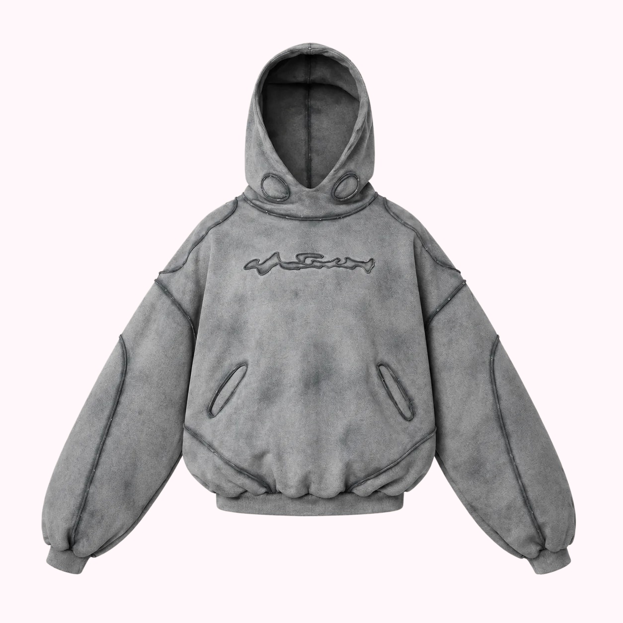 Grey Cropped Hoodie
