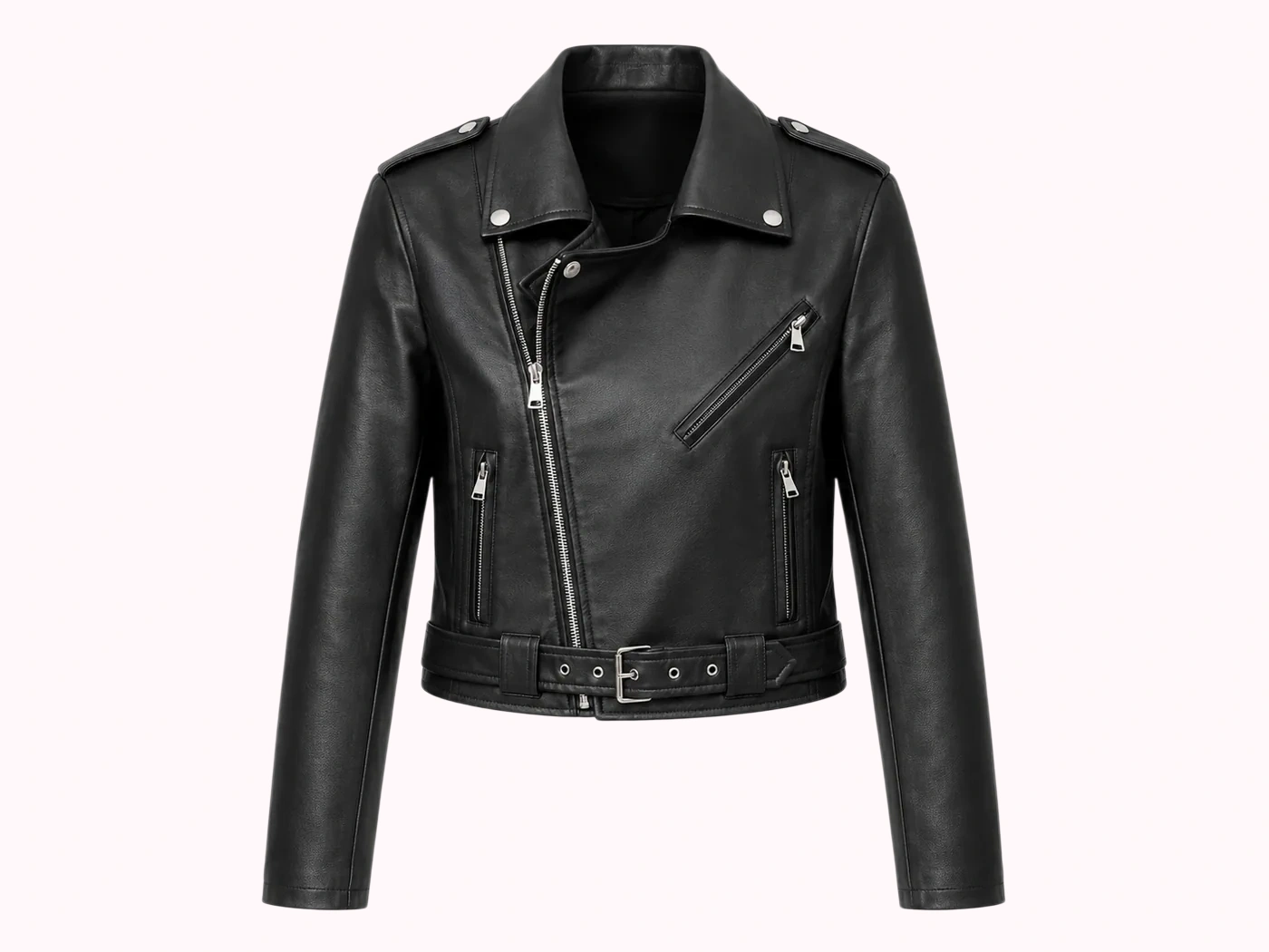 Cropped Moto Jacket