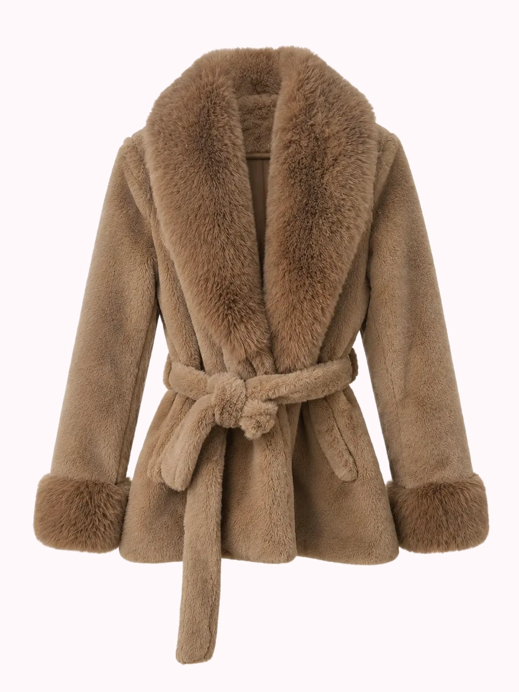 Faux Fur Wrap Jacket