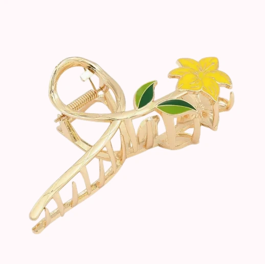 Yellow Flower Hair Claw