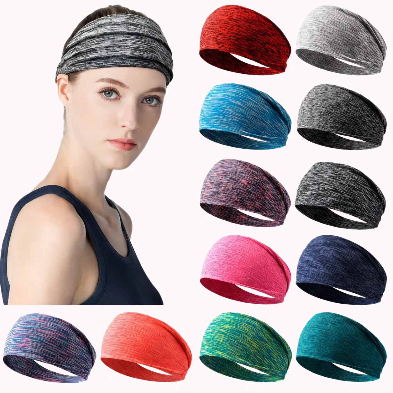 Color Stretch Headband Set