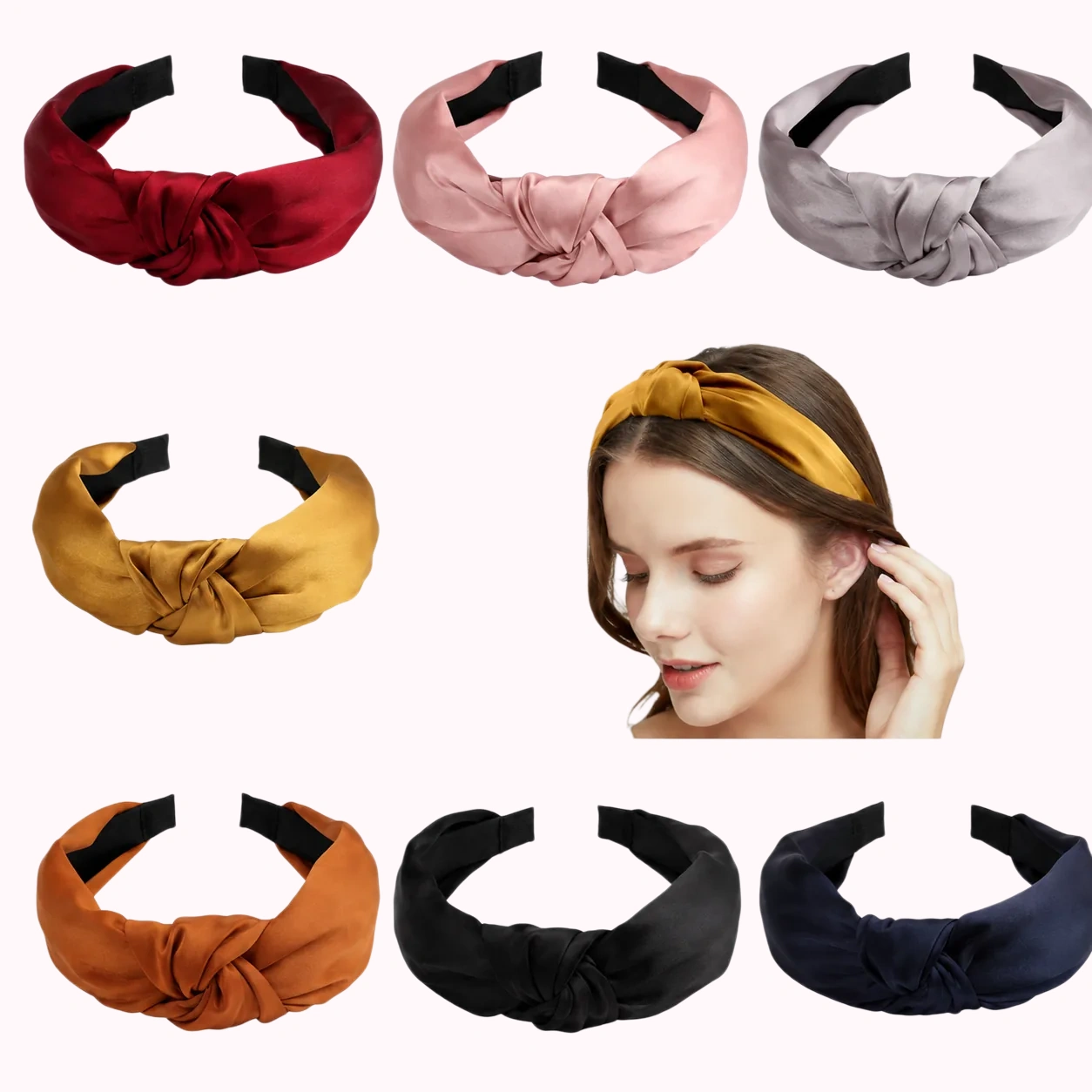 Satin Padded Headband Set