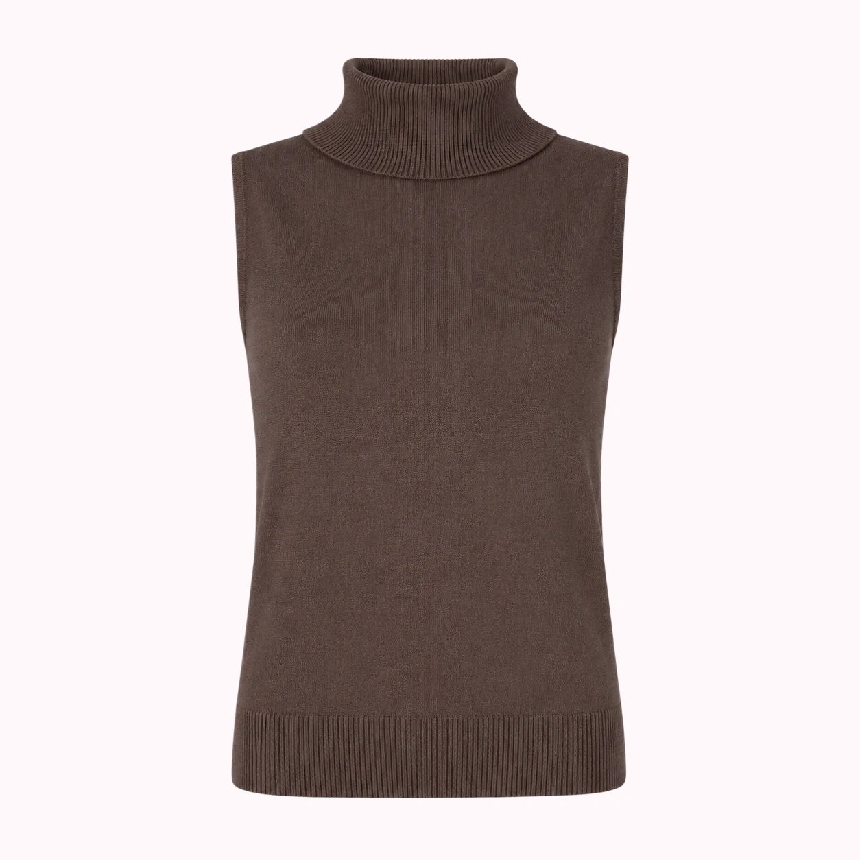 Cocoa Sleeveless Turtleneck Knit Top