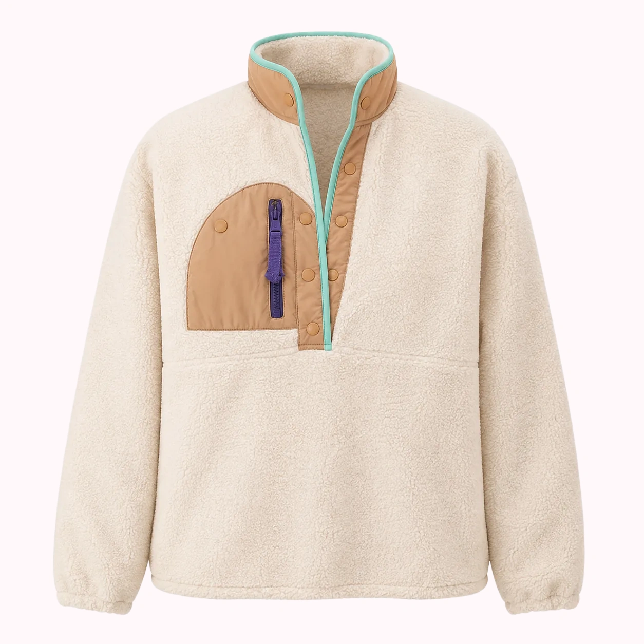 Sand Sherpa Half-Zip Pullover