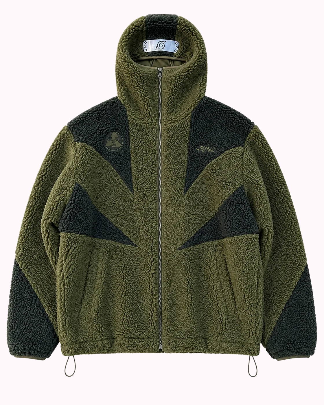Olive Colorblock Fleece Jacket