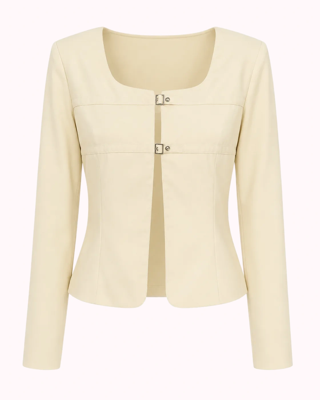 Ivory Button-Front Cardigan