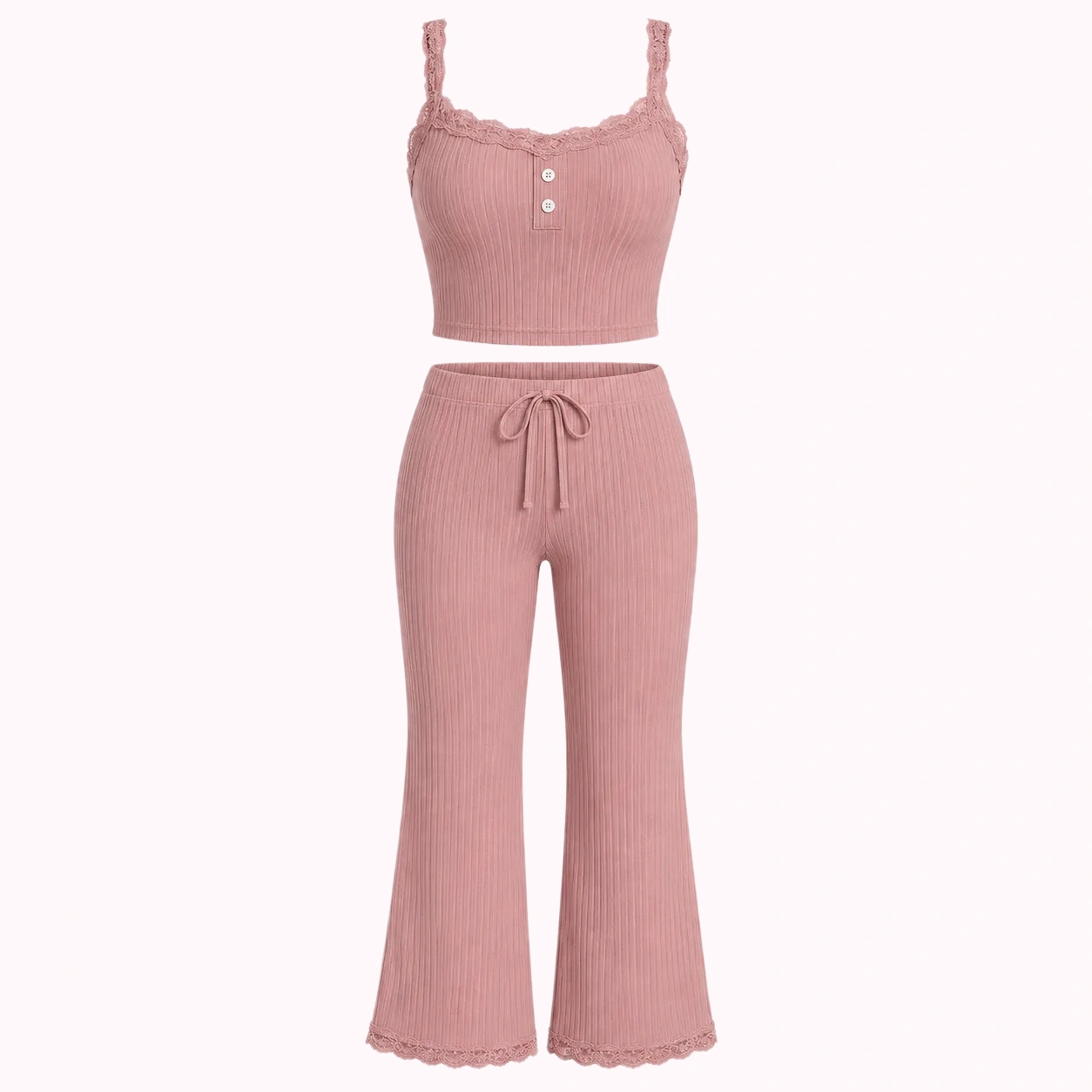 Rose Cami & Lounge Pants Set