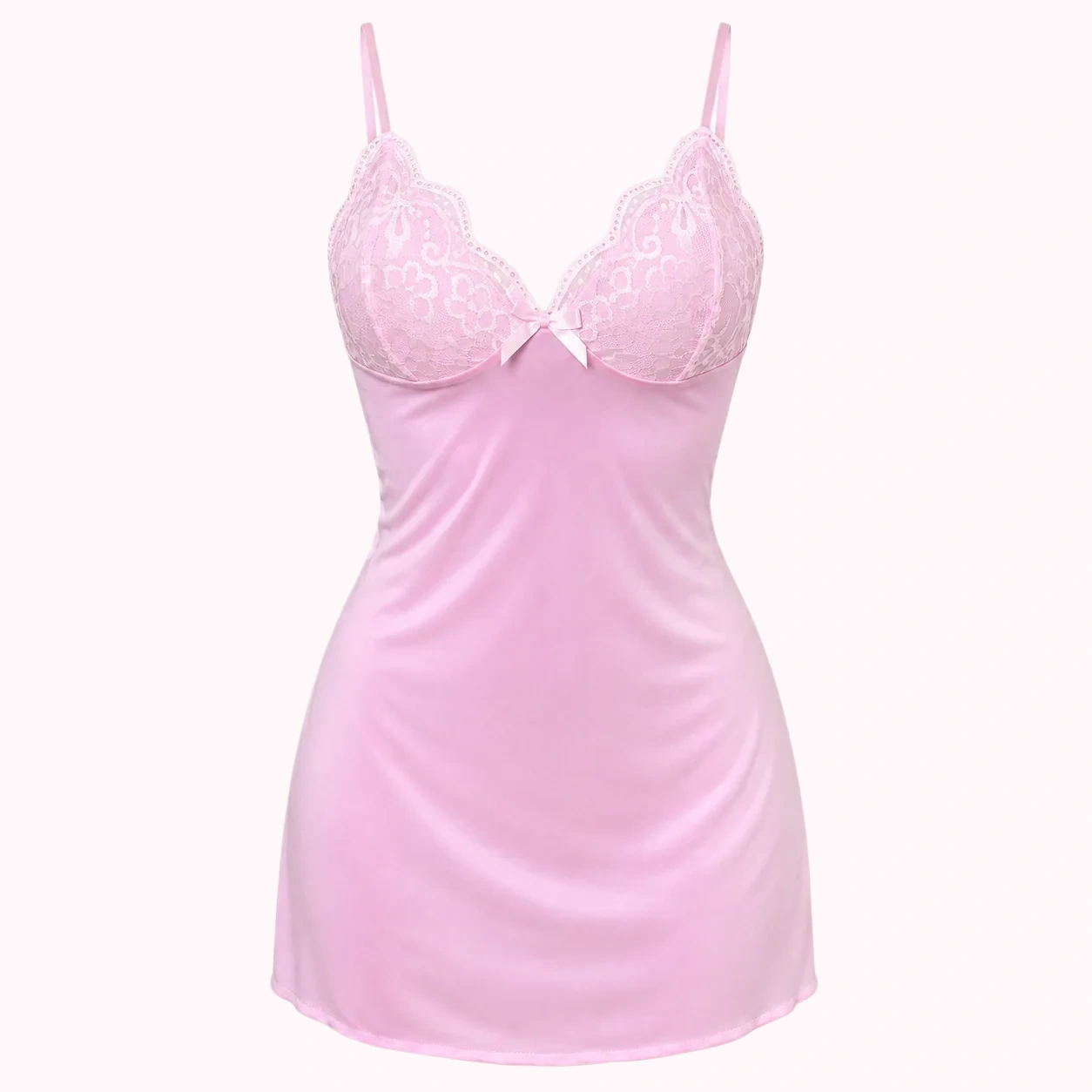 Pink Lace Slip Nightdress