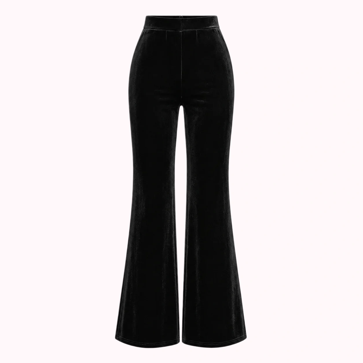 Black Flared Knitwear Pants