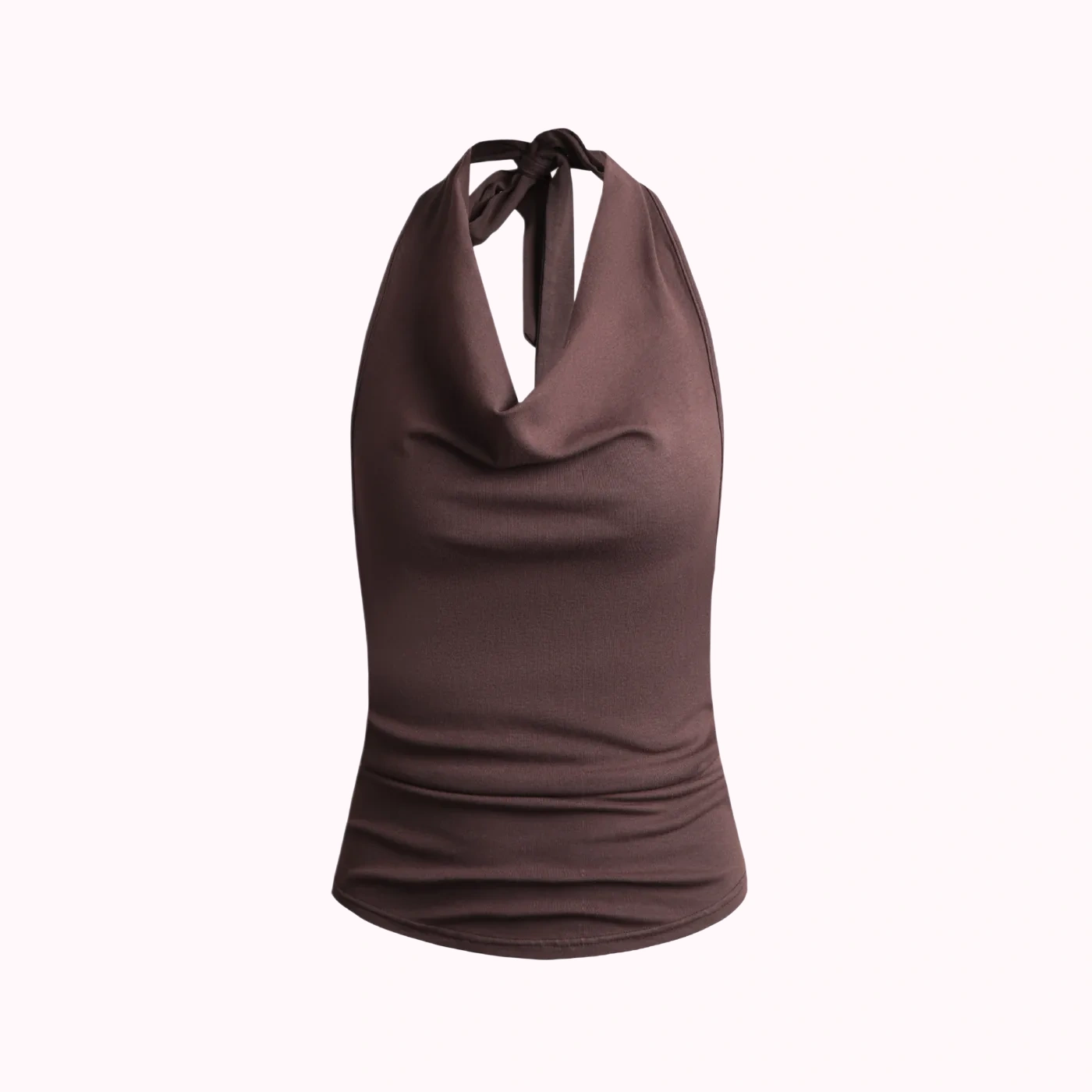 Mocha Cowl Halter Top